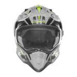 Kaciga NOX Enduro sa vizirom N312 TRACK žuto nardo siva