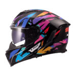 Kaciga LS2 Full Face FF818 STORM III KAOS crno ljubičasto plava