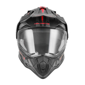 Kaciga NOX Enduro sa vizirom N312 TRACK mat crno crvena