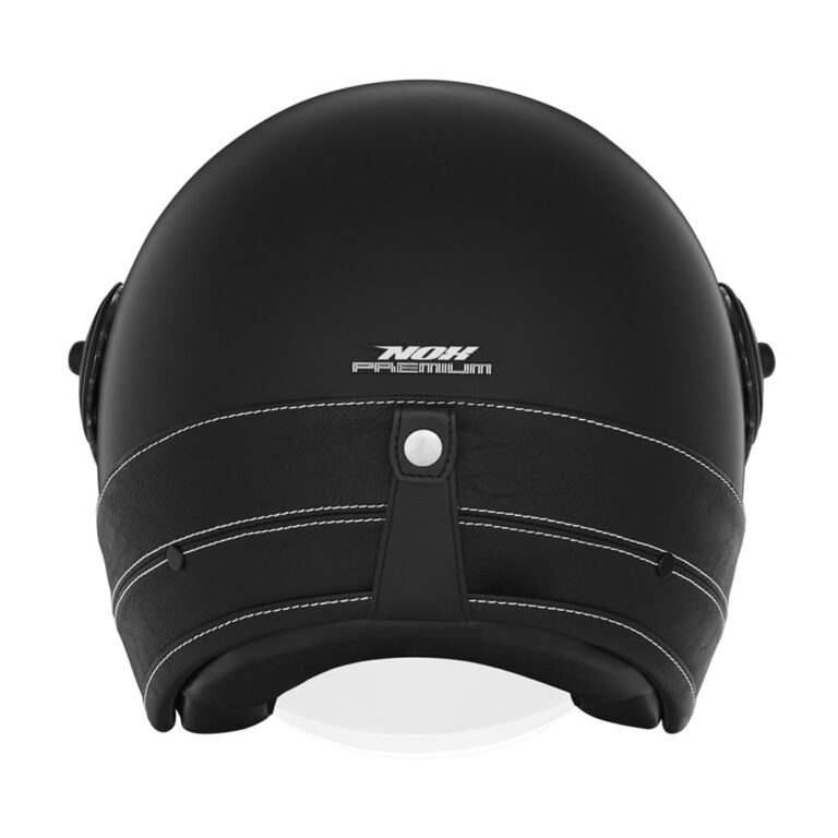 Kaciga NOX HERITAGE PREMIUM crna sa crnom kožom