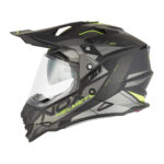 Kaciga NOX Enduro sa vizirom N312 TRACK žuto mat crna