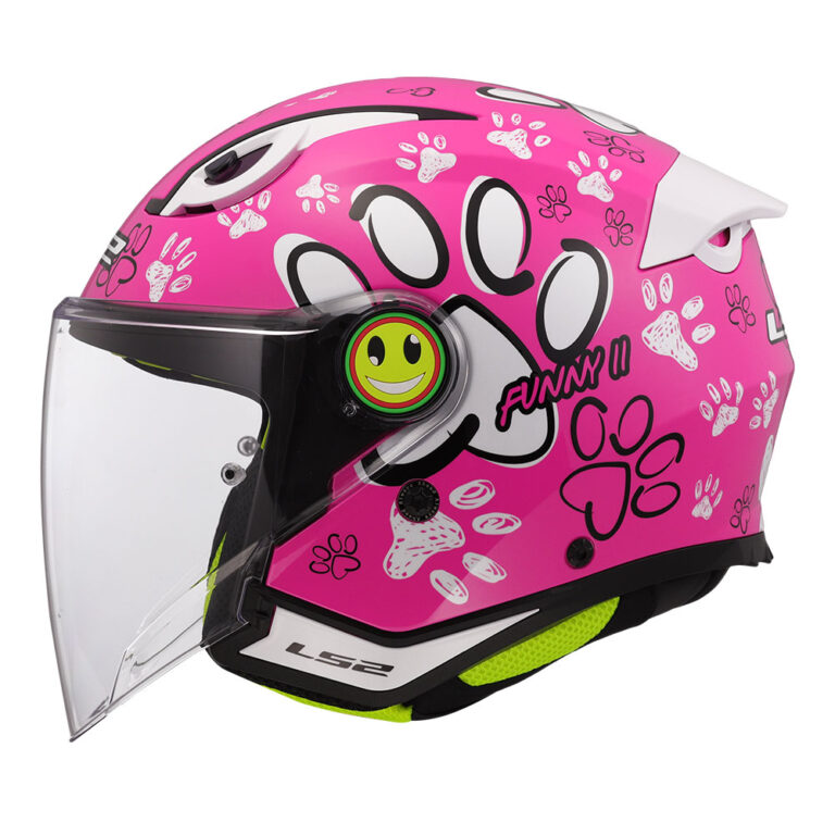 Kaciga LS2 Jet OF622 FUNNY II PAWS roza dečija