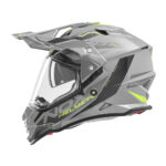 Kaciga NOX Enduro sa vizirom N312 TRACK žuto nardo siva