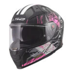 Kaciga LS2 Full Face FF811 VECTOR II DARFLO crno roza sa naočarima
