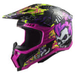 Kaciga LS2 Cross MX703 C X-FORCE CARBON FIRESKULL crno ljubičasta
