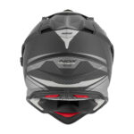 Kaciga NOX Enduro sa vizirom N312 TRACK mat crno srebrna