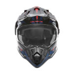 Kaciga NOX Enduro sa vizirom N312 TRACK crveno plava