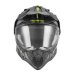 Kaciga NOX Enduro sa vizirom N312 TRACK žuto mat crna