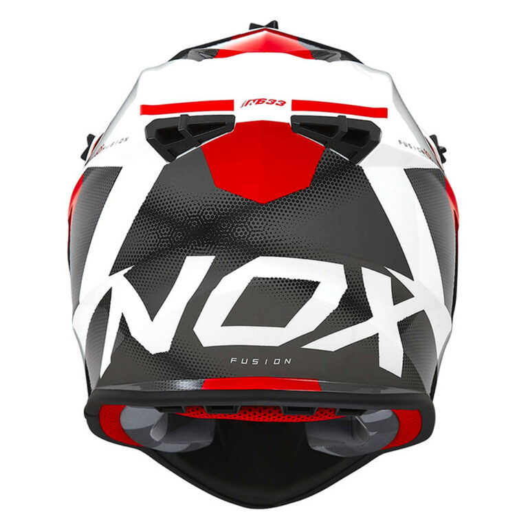 Kaciga NOX Cross N633 FUSION belo crvena