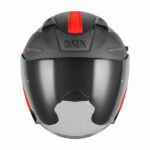 Kaciga NOX Jet N130 EKTO crveno mat crna