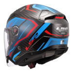 Kaciga LS2 Jet OF603 INFINITY II CARBON URUS plavo crvena