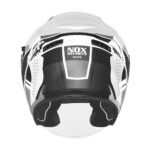 Kaciga NOX Jet N130 EKTO crno bela