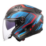 Kaciga LS2 Jet OF603 INFINITY II CARBON URUS plavo crvena