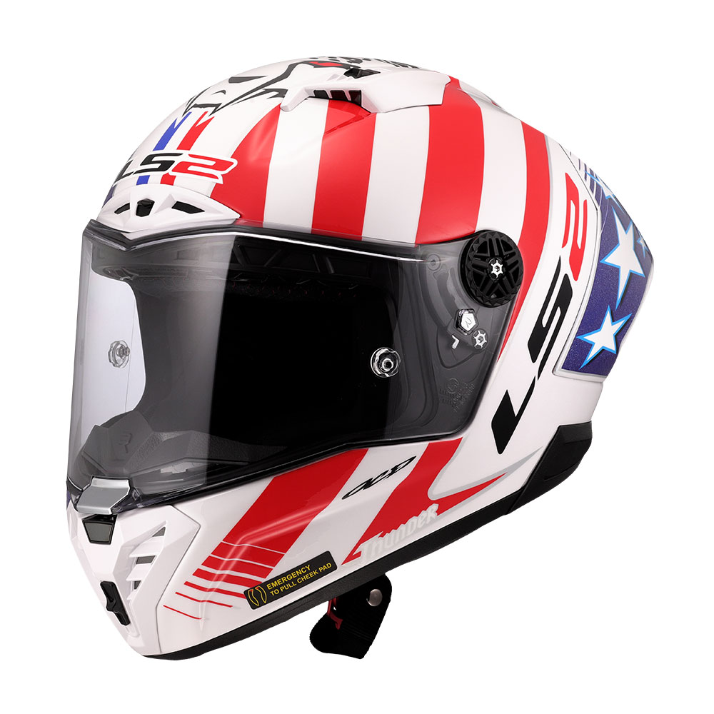 7cc530a4-8f09-4a69-97f0-6bed4887315d Kaciga LS2 Full Face FF805 THUNDER CARBON GP AERO REPLICA BAZ crveno belo plava