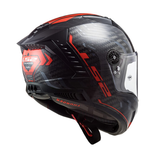 Kaciga LS2 Full Face FF805 THUNDER CARBON SPUTNIK sivo crvena