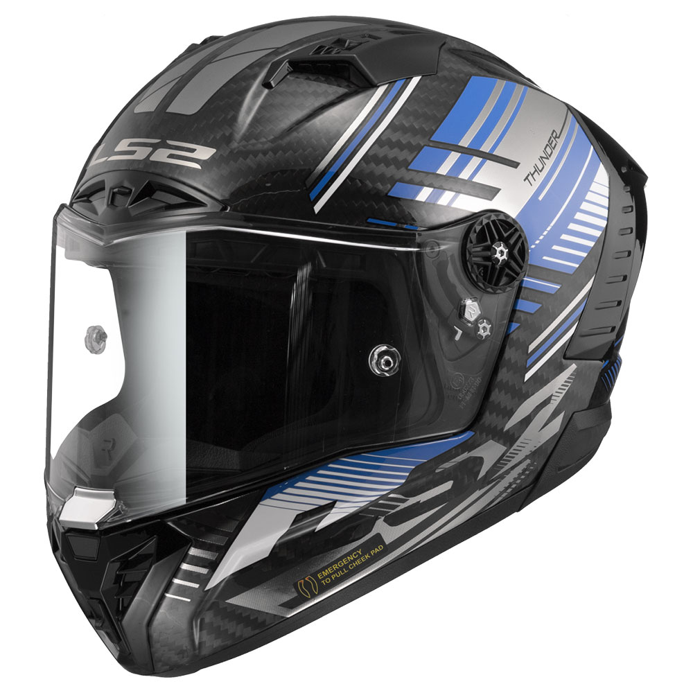 062851a9-a181-46d0-9ad2-238b2f26b12b Kaciga LS2 Full Face FF805 THUNDER CARBON VOLT crno plava