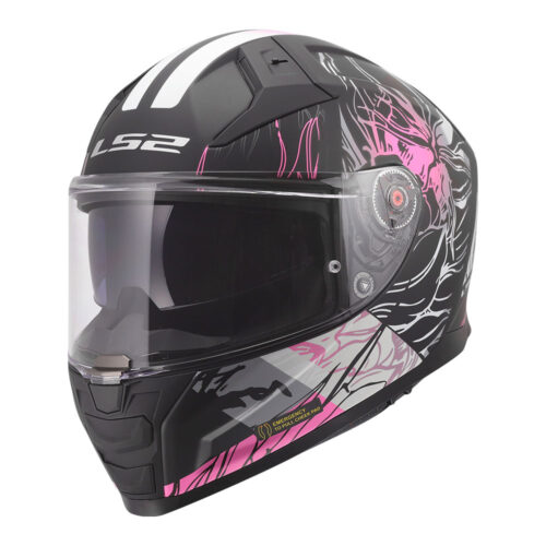Kaciga LS2 Full Face FF811 VECTOR II DARFLO crno roza sa naočarima
