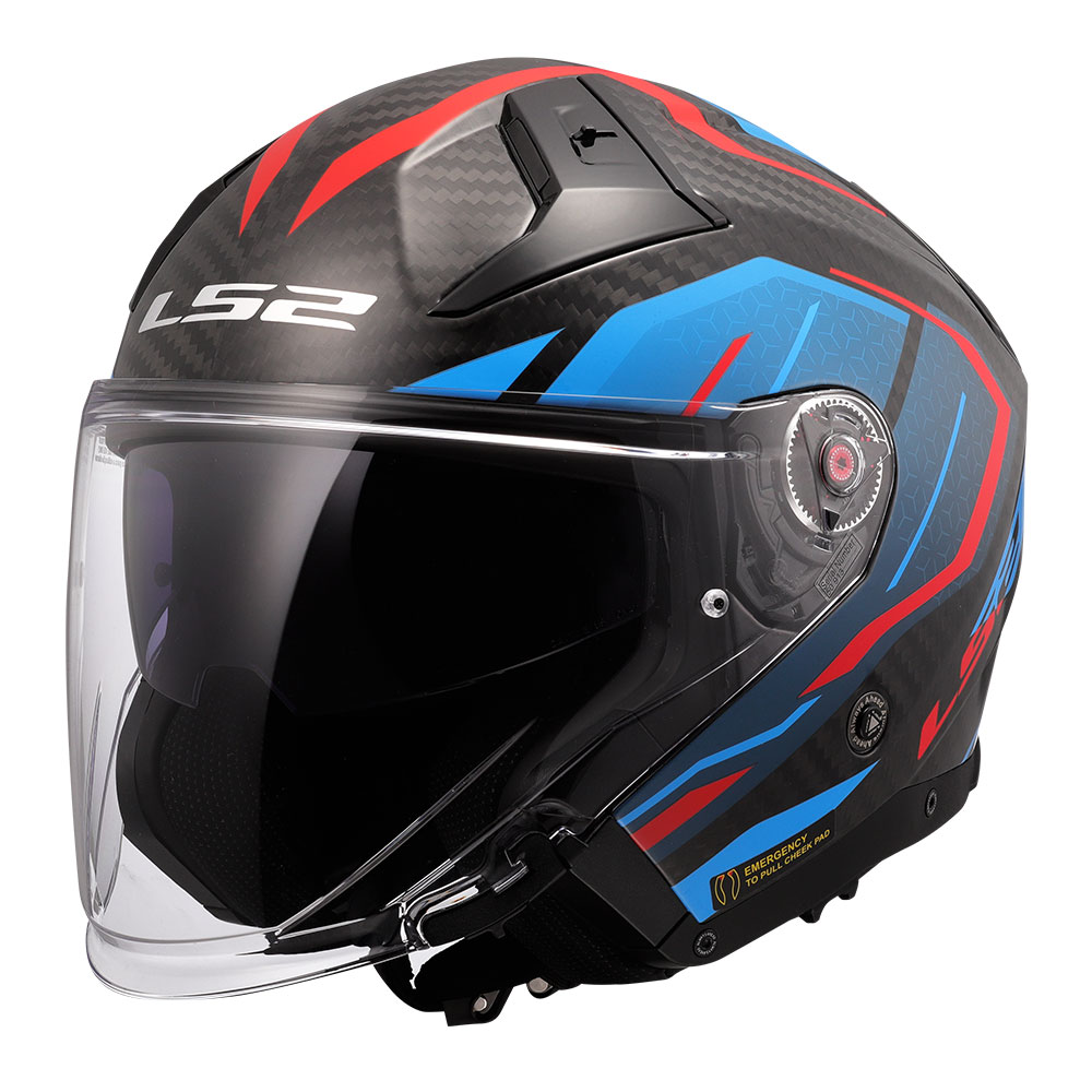 89893393-0302-4233-a964-000c4133283f Kaciga LS2 Jet OF603 INFINITY II CARBON URUS plavo crvena