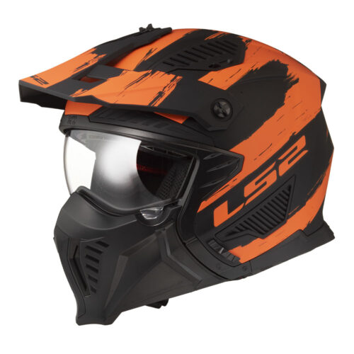Kaciga LS2 Jet OF606 DRIFTER MUD mat crno narandžasta