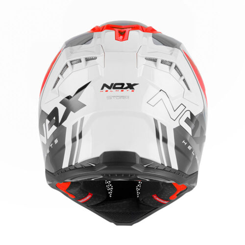 Kaciga NOX Cross N634 STORM crveno bela