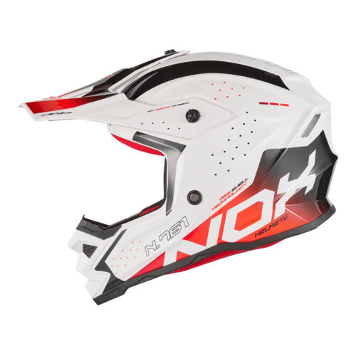 Kaciga NOX Cross N761 GRADIANT crveno bela dečija