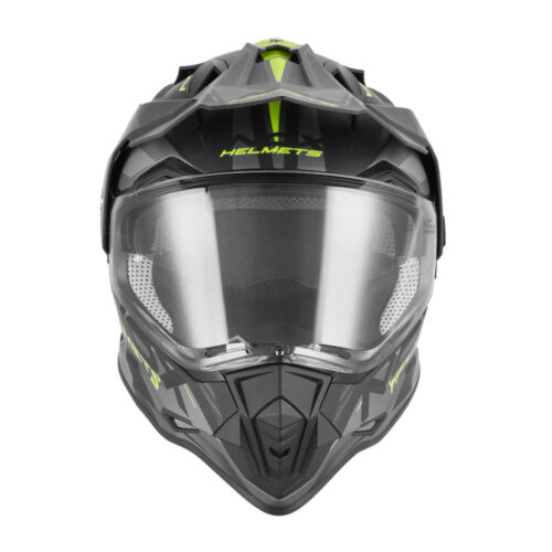 Kaciga NOX Enduro sa vizirom N312 TRACK žuto mat crna