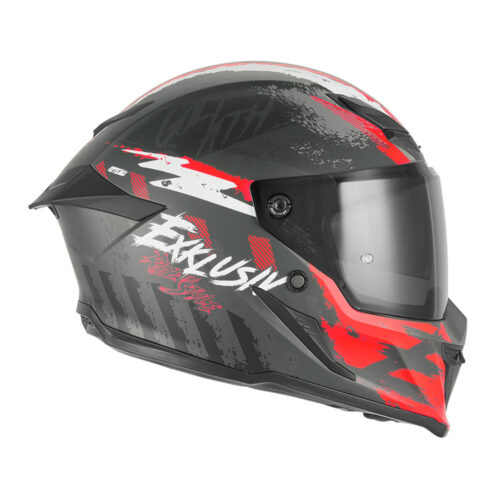 Kaciga NOX EXKLUZIV GOLIATH CUT Full Face mat crno crvena