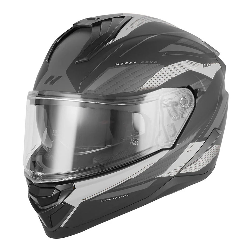623c8f9f-04e8-4aa6-a8fc-f6c18650c88d Kaciga NOX Full Face sa naočarima N304 S REVO MATT BLACK SILVER