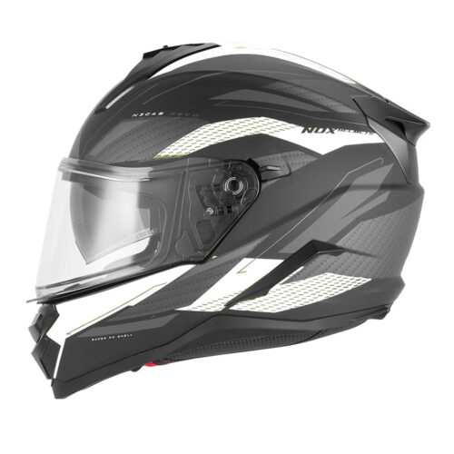 Kaciga NOX Full Face sa naočarima N304 S REVO WHITE MATT BLACK