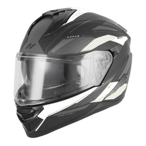 Kaciga NOX Full Face sa naočarima N304 S REVO WHITE MATT BLACK