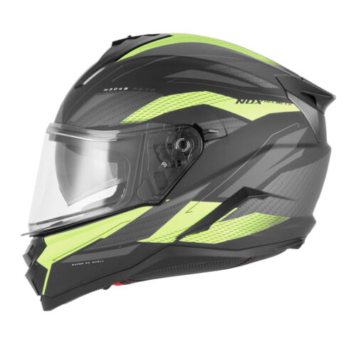 Kaciga NOX Full Face sa naočarima N304 S REVO YELLOW MATT BLACK