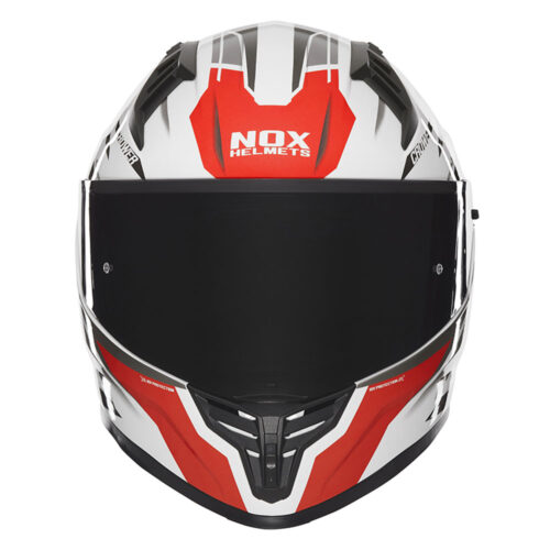 Kaciga NOX Full Face sa naočarima N401 CROWER  belo crvena
