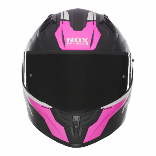 Kaciga NOX Full Face sa naočarima N401 CROWER  mat crno roza