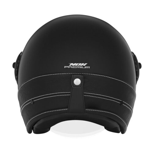 Kaciga NOX HERITAGE PREMIUM crna sa crnom kožom