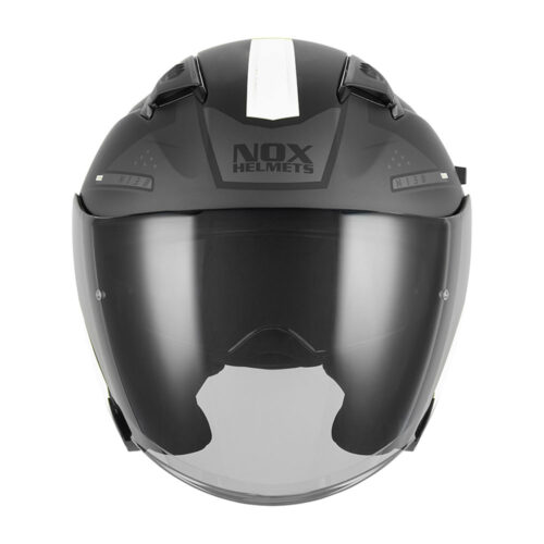 Kaciga NOX Jet N130 EKTO belo mat crna