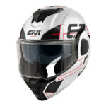 Kaciga GIVI Flip Up X36 VERTIGO belo crno crvena