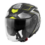 Kaciga jet GIVI X25 TRACE mat crno titanium žuta