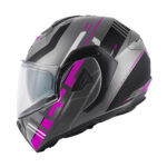 Kaciga GIVI Flip Up X30 PULSAR titanium crno ljubičasta