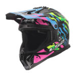 Kaciga LS2 Cross MX708 FAST II GROTESK plavo rozo zelena