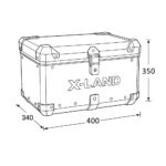 Centralni kofer X-LAND ALU sivi 40L