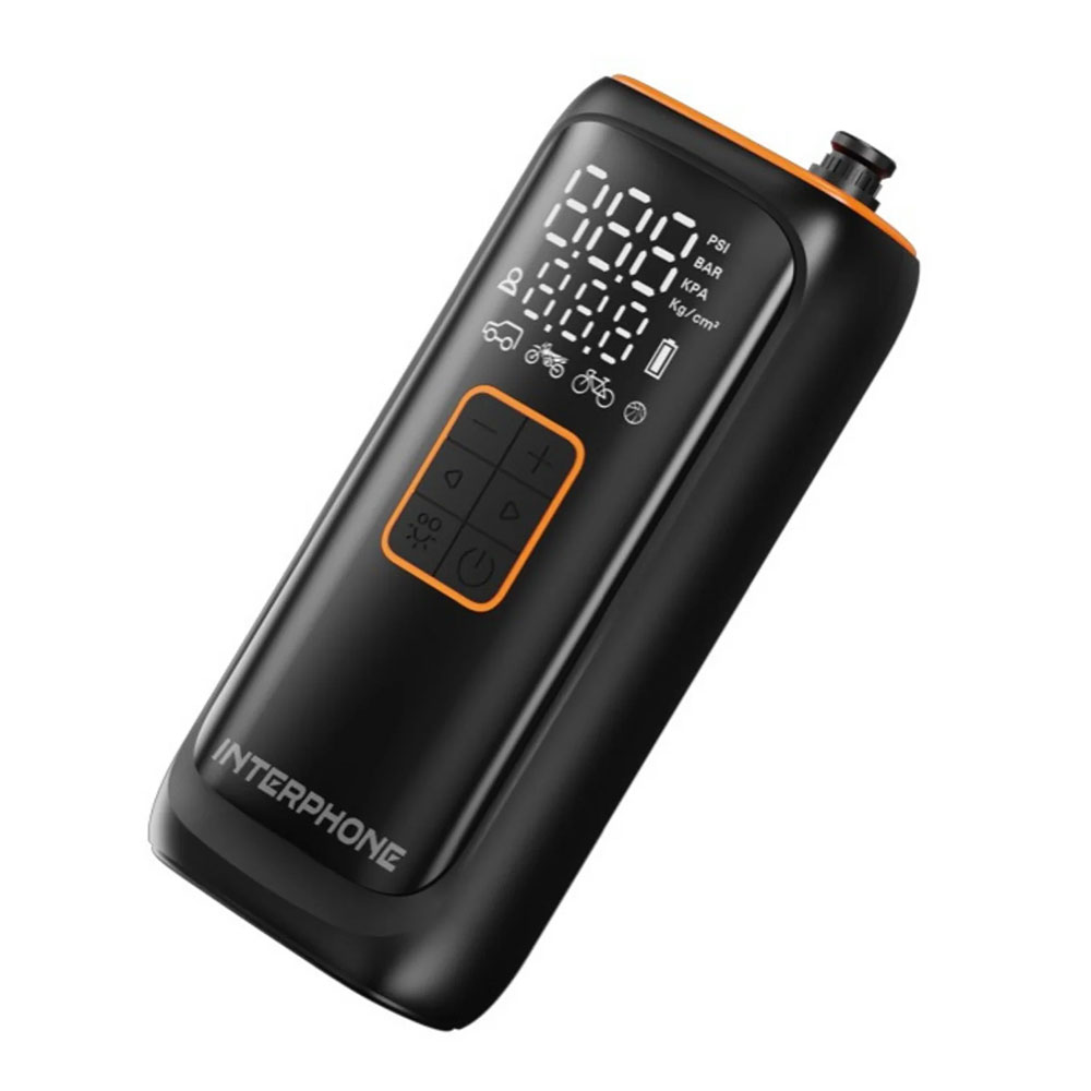 93ba1c6e-a0d8-4f8f-a416-de0fdd41765f.jpg Baterijski mini kompresor za gume 4000 maH INTERPHONE (INTERPHOAIRPUMP4K) - Slika 1