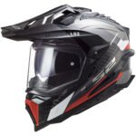 Kaciga LS2 Enduro MX701 EXPLORER FRONTIER CARBON crveno bela