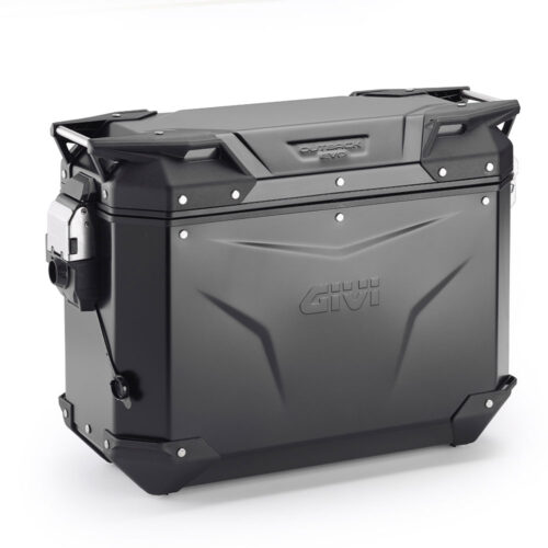 Bočni kofer GIVI TREKKER OUTBACK MONOKEY® CAM SIDE EVO SMART 37 BLACK LINE ALU crni desni 37L