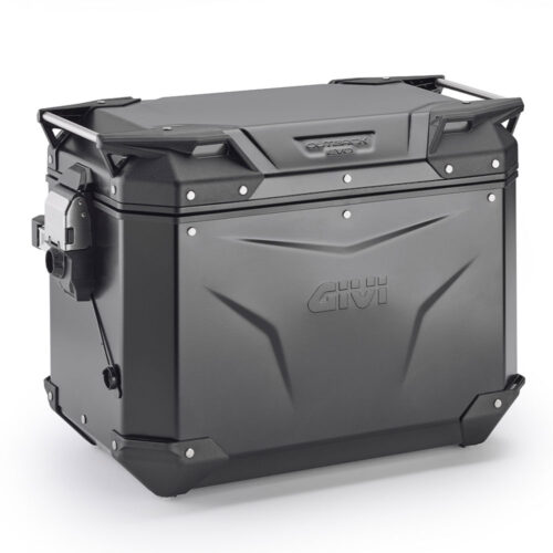 Bočni kofer GIVI TREKKER OUTBACK MONOKEY® CAM SIDE EVO SMART 48 BLACK LINE ALU crni levi 48L
