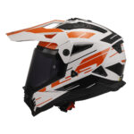 Kaciga LS2 Enduro MX702 PIONEER II NAMIB belo narandžasta