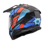 Kaciga LS2 Enduro MX702 PIONEER II BLOCK crno crveno plava