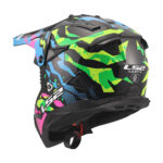 Kaciga LS2 Cross MX708 FAST II GROTESK plavo rozo zelena