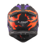 Kaciga LS2 Cross MX708 FAST II GROTESK ljubičasto narandžasta
