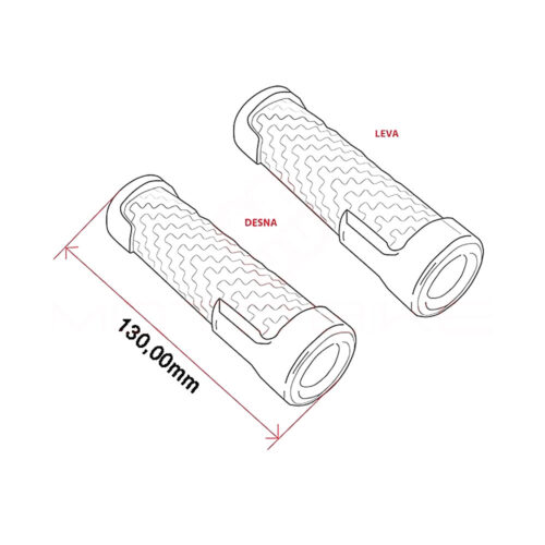 Gume ručke Ariete 01612/SS Honda 130 mm zatvorene
