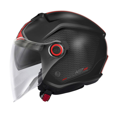 Kaciga jet GIVI 12.5F TOUCH crno crvena